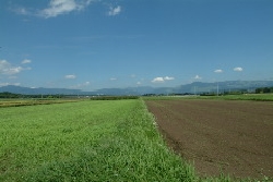 自然に恵まれた熊本の空と畑